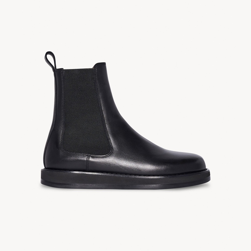 THE ROW Women Gaia Boot in Leather Minimalist Black $1350